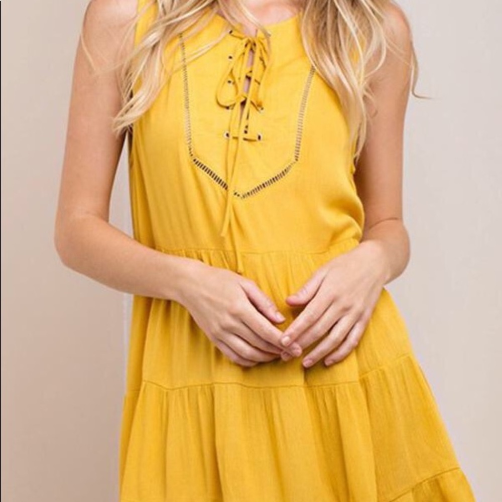 Gold Shift Dress